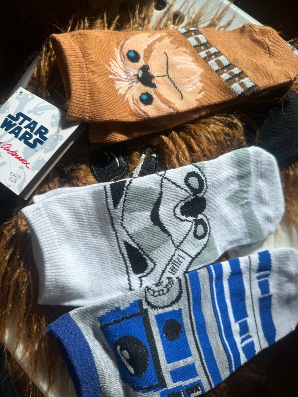 Star Wars Kids Sock Trio - Brown, White, Blue